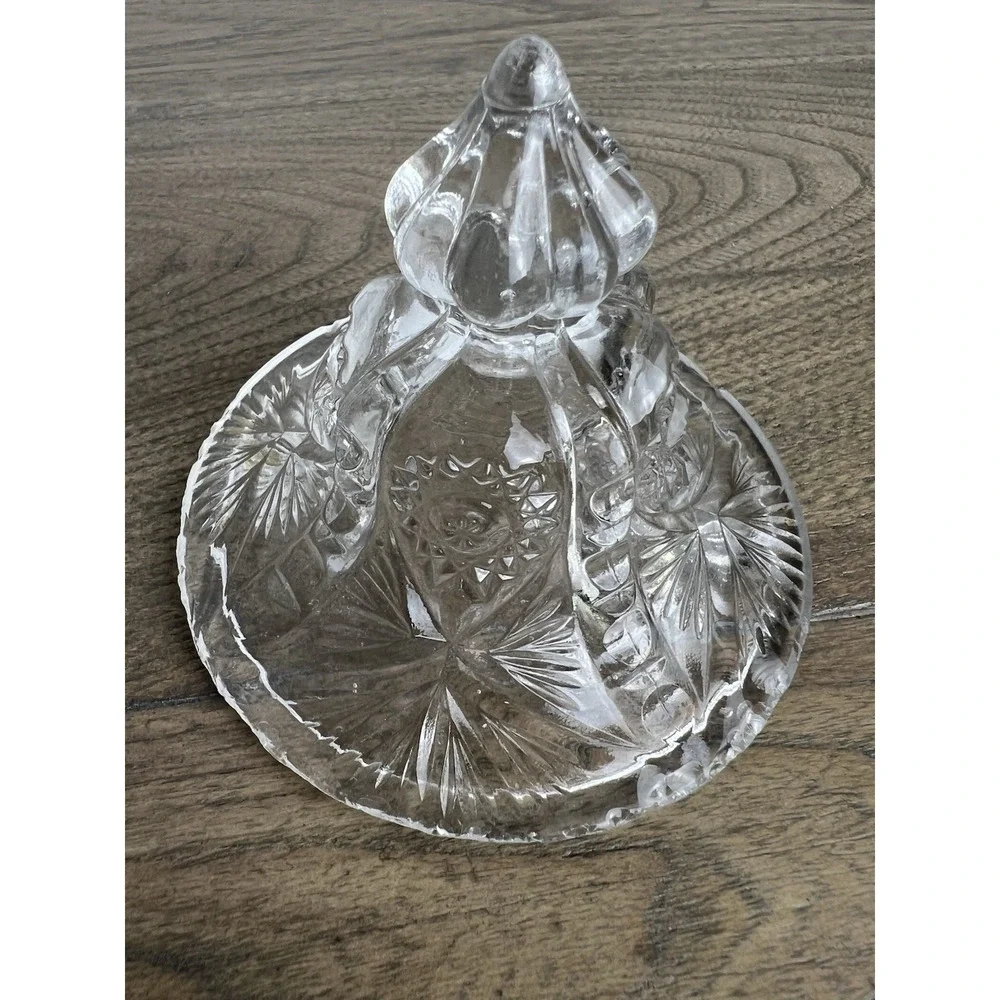 VINTAGE EAPG Biscuit, Cracker Jar Antique Early American Pattern Glass Pressed 2